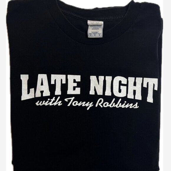 Tony Robbins T-Shirt Men Size Large Late Night Short Sleeve Just One More Thing - Picture 3 of 3